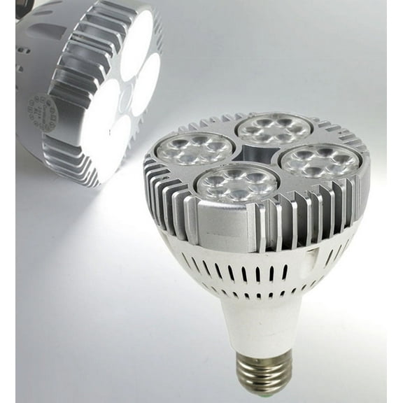 E26 E27 Base PAR30 35W (75W Equivalent) Warm White, Natural White, Cool White LED Bulb AC 85-265V, 25 Degree Beam Angle Track Spotlight with Fan Lamp