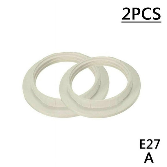 E26 E27 Lamp Shade Collar Rings, Plastic Retainer Rings for Light Fixture, 1.57 Inch (40mm) Inner Diameter, Black/White, 2 Pack