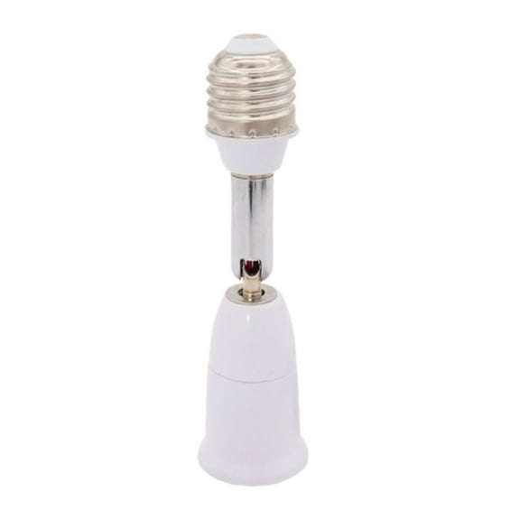E26/E27 Light Bulb Socket Extender Adapter,180 Degree Bendable Light Fixture, E26/E27 to E26/E27 Base Adjustable