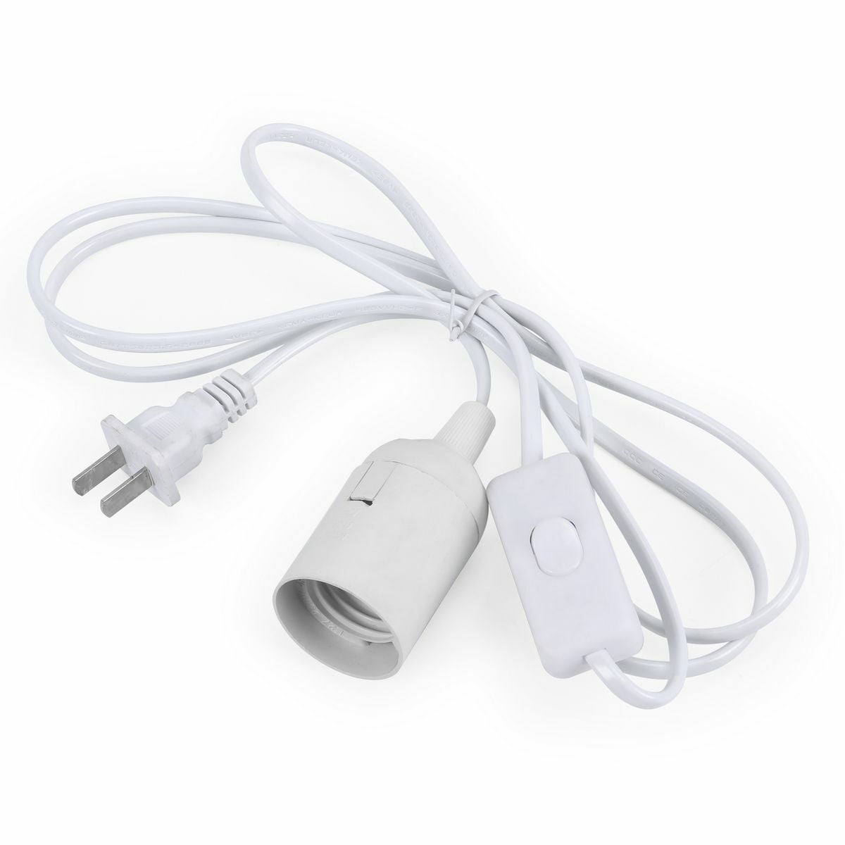 E26 E27 Light Bulb Socket to AC Wall Outlet Plug Adapter On/Off Switch ...