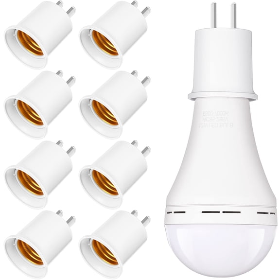 E26/E27 Light Socket to Plug Adapter 8 Pack 660W 125V White
