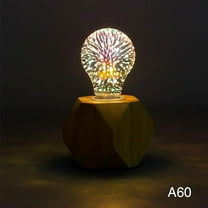 E26 LED Vintage Edison LED Light Bulb, Star almora Bulb, 3D Fireworks Filament Bulb 3W Colorful Light Bulb, 300 Lumen, 3000K (Warm White), Decorative Light Bulb, 1 Pack