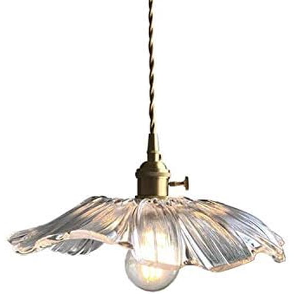 E26 Lotus Leaf Glass Modern Gold Nordic Pendant Lights Fixtures Hanging Lamp Island Lighting Designer Light for Dining Kitchen Living Room$$Tools & Hardware Other