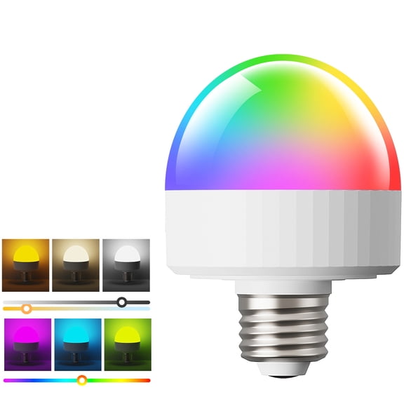 E26 Rechargeable Light Bulb 3 Color Temperatures, 5W , E26 Detachable Charging for Non-Hardwired Fixture, Dimmer , White