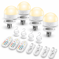 E26 Rechargeable Light Bulb with Remote, Timer, Magnetic Design, 4 Pack ...