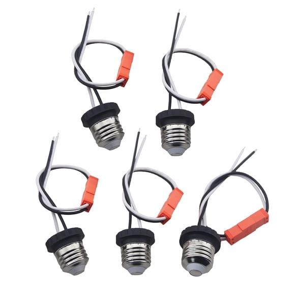 E26 Socket Adapter Medium Edison Base Male Screw in Light Bulb Socket Pigtail for Led Ceiling Lights Downlight Pack of 5 (B 5pcs)