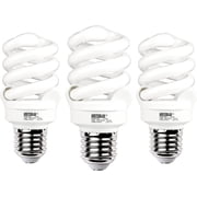 E26 Spiral CFL Light Bulbs Medium Base 13Watt 60Watt Equivalent Soft White 2700K, 1040Lm Non-dimmable Compact Fluorescent Light, 3 Pack