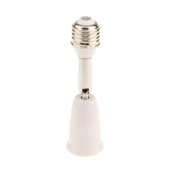 E26 to E26 Light Socket Extender, 5.12 Inch Extension Adjustable 360 degree Rotating, 110G220V Medium Screw Converter Socket Extender