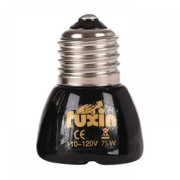 E27 110V/220V Pet Heating Light Bulb 25/50/75/100W Mini Infrared Ceramic Emitter Heat Lamp Bulb Black For Reptile Pet Brooder