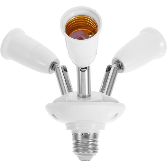 E27 Adjustable Sockets Splitter 3 In 1 Sockets Light Bulb Base Adapter Lamp Holder 360 Degree Rotating 180 Degree Bending For Home