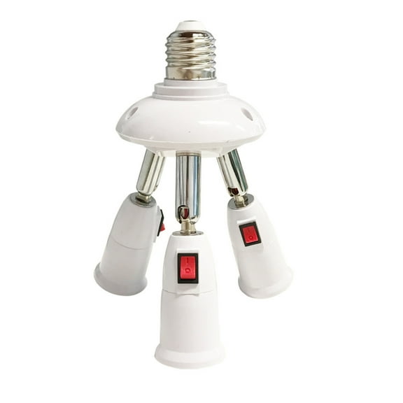 E27 Base Socket Splitter LED Light Socket Light Bulb Adapter Holder 2/3/4/5 Way