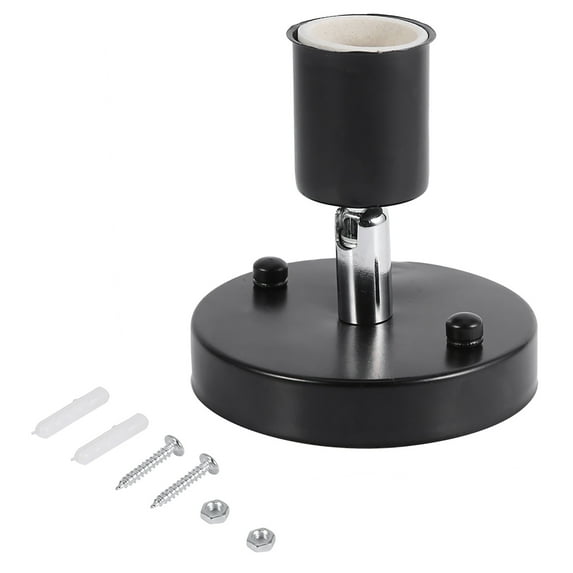 E27 Black Modern Vintage Ceiling Light Wall Mounted Lamp Bulb Holder Socket 180° Turn to Rotating