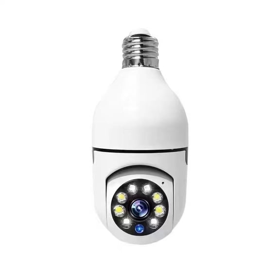 E27 Bulb Security Camera, 1080P 360 PTZ WiFi Camera, 2-Way Audio, Motion Detection, Full Color Night Vision, Home Surveillance