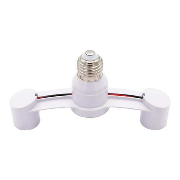 E27 Bulb Socket Adapter Splitter, 2-Head Lamp Base Converter for LED Bulbs, Easy Install, 85-285V, Max 30W/Head