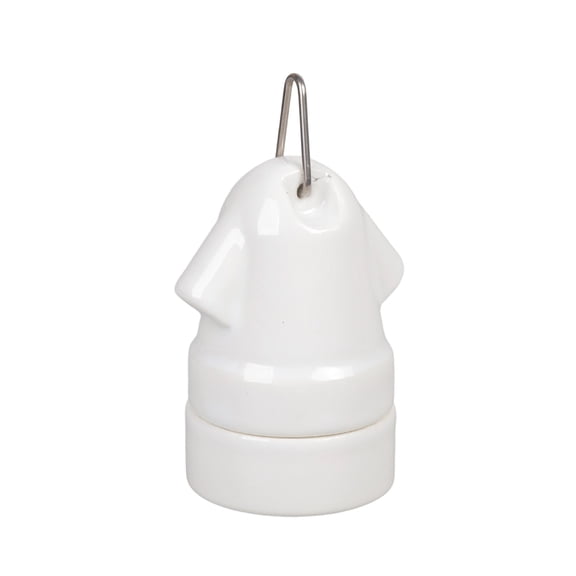 E27 Ceramic Pendant Light Socket GG50 Hook Type For Heat Lamp Bulb Fan Light 2500W High Temperature Resistant