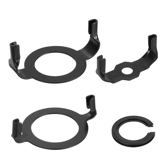 E27 E26 1/8IP Lamp Harp Saddle Base, 1 Set 42mm/36mm/10mm Lamp Harp Holder Base Non-Slip UNO Collar Ring Adapter with E27 to E14 Adapter Ring for Threaded Light Socket, Black