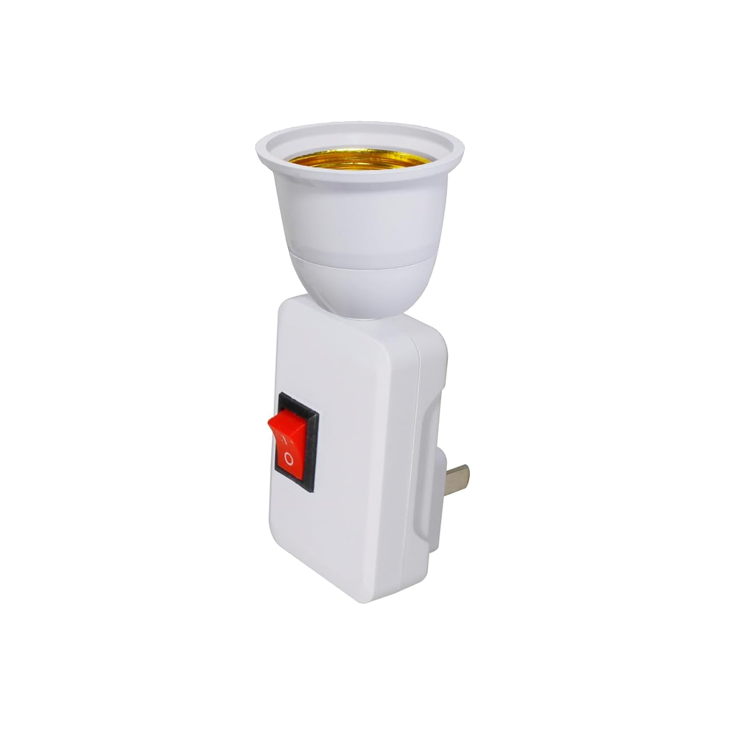 E27/E26 Plug in Light Socket Adapter with On/Off Switch, Flexible Neck ...