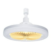 E27 Enclosed Ceiling Fan, Low Profile Light Fixture, Hidden Motor Design, Modern Recessed Lighting, For Living Rooms, Dimmable LED Lights, Three Color Modes, Adjustable Gimbal Mount, Energy, Bksdlh