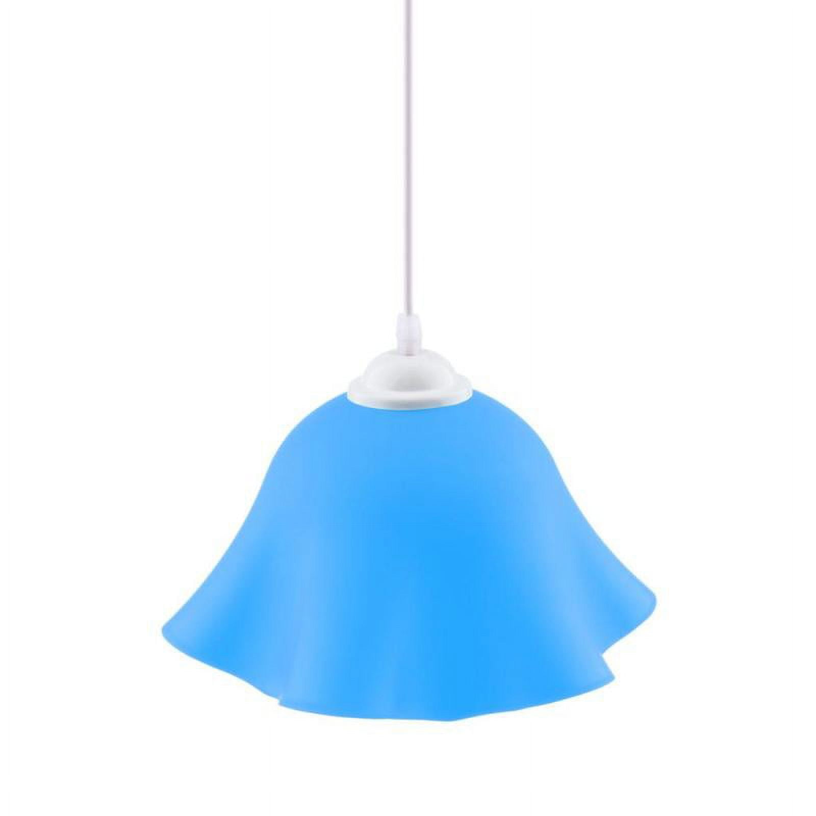 Ceiling Hanging Pendant Plastic Jigsaw Puzzle Lamp Shade Blue, Aqua, Gold