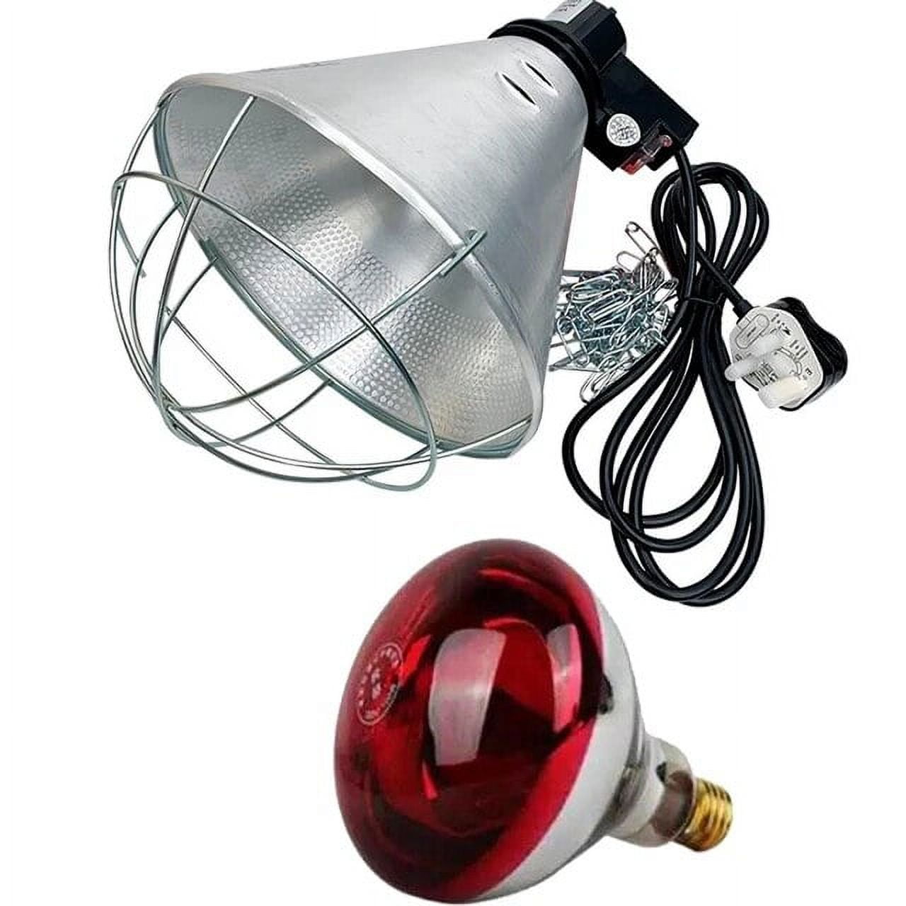 E27 Infra Red Heat Lamp Holder With 250 Watt Bulb Pet Heating Lampshade