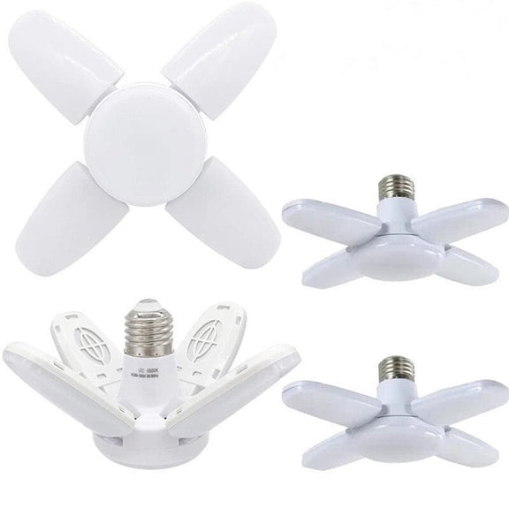 E27 LED Bulb Fan Blade Timing Lamp 220V 110V 28W 360Foldable Led Industrial Light Bulb Lamp For Home Ceiling Light Garage Light