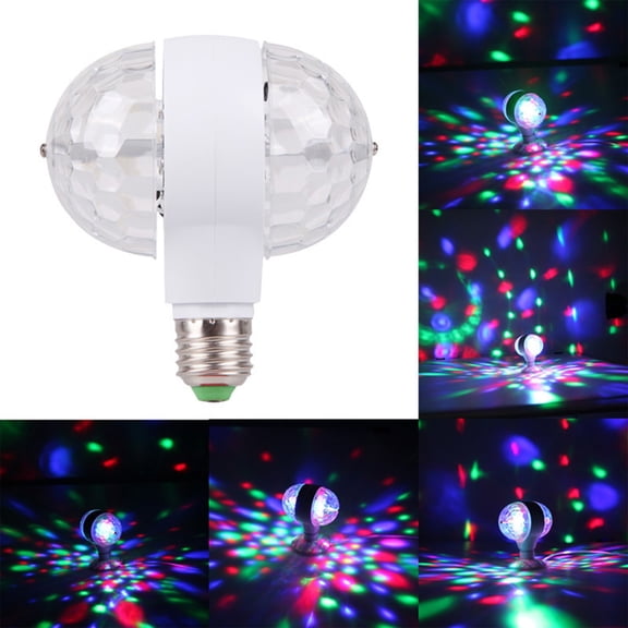Seplovoe LED Rotating Party Bulb | RGB Multi-Color Crystal Strobe Light for DJ Parties, Clubs, Bars & Home Decor | 6W Energy Saving Smart Bulb