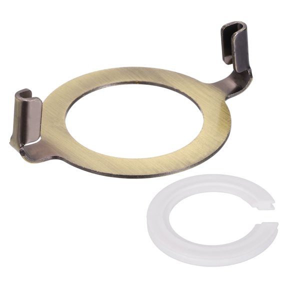 E27 Lamp Harp Saddle Base, 1 Set 1.65" (42mm) Lamp Harp Holder Base Non-Slip UNO Collar Ring Adapter with E27 to E14 Adapter Ring for E27/E14/E12 Threaded Light Socket, Bronze