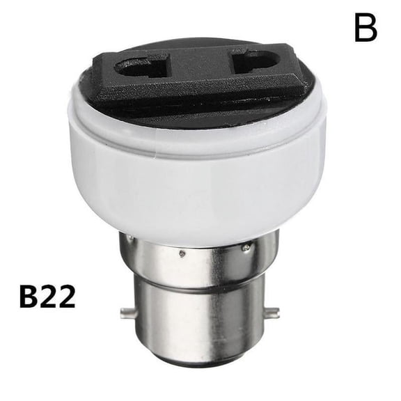 E27 Lamp Light Socket Holder Screw Bulb Convert To Outlet US v EU Power 2023 A7L0