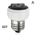 thumbnail image 1 of E27 Lamp Light Socket Holder Screw Bulb Convert To US Female EU-Power E9X7, 1 of 9