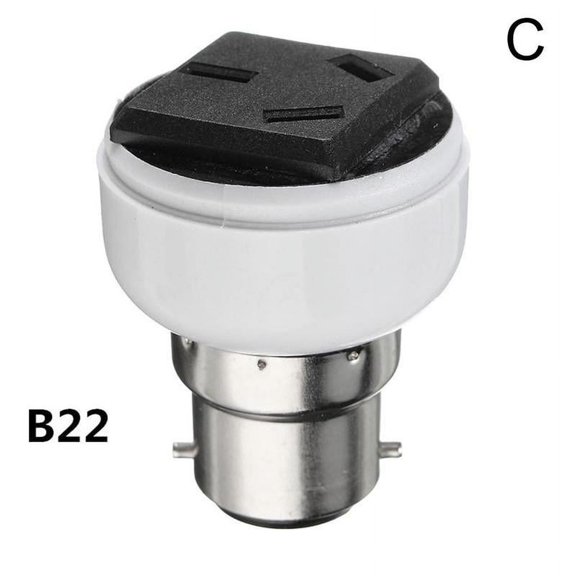 E27 Lamp Light Socket Holder Screw Bulb Convert To Outlet US v EU Power Best G5H4