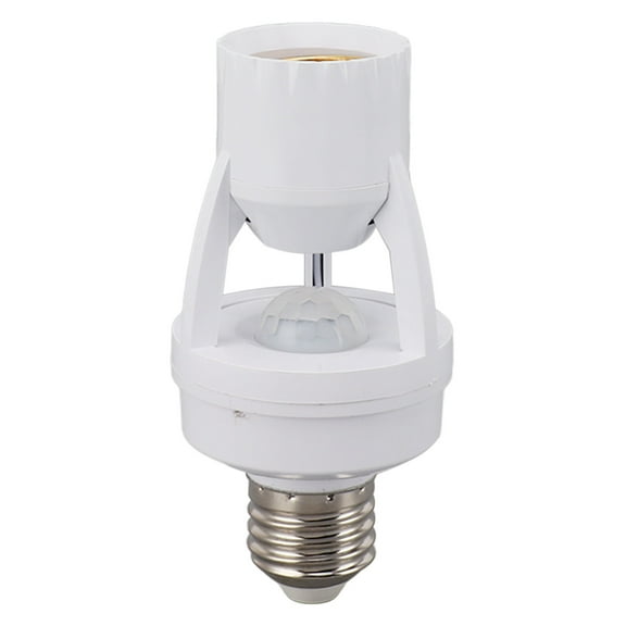 E27 Motion Activated Light Bulb Holder, Motion Sensor Light Socket ABS For Garage