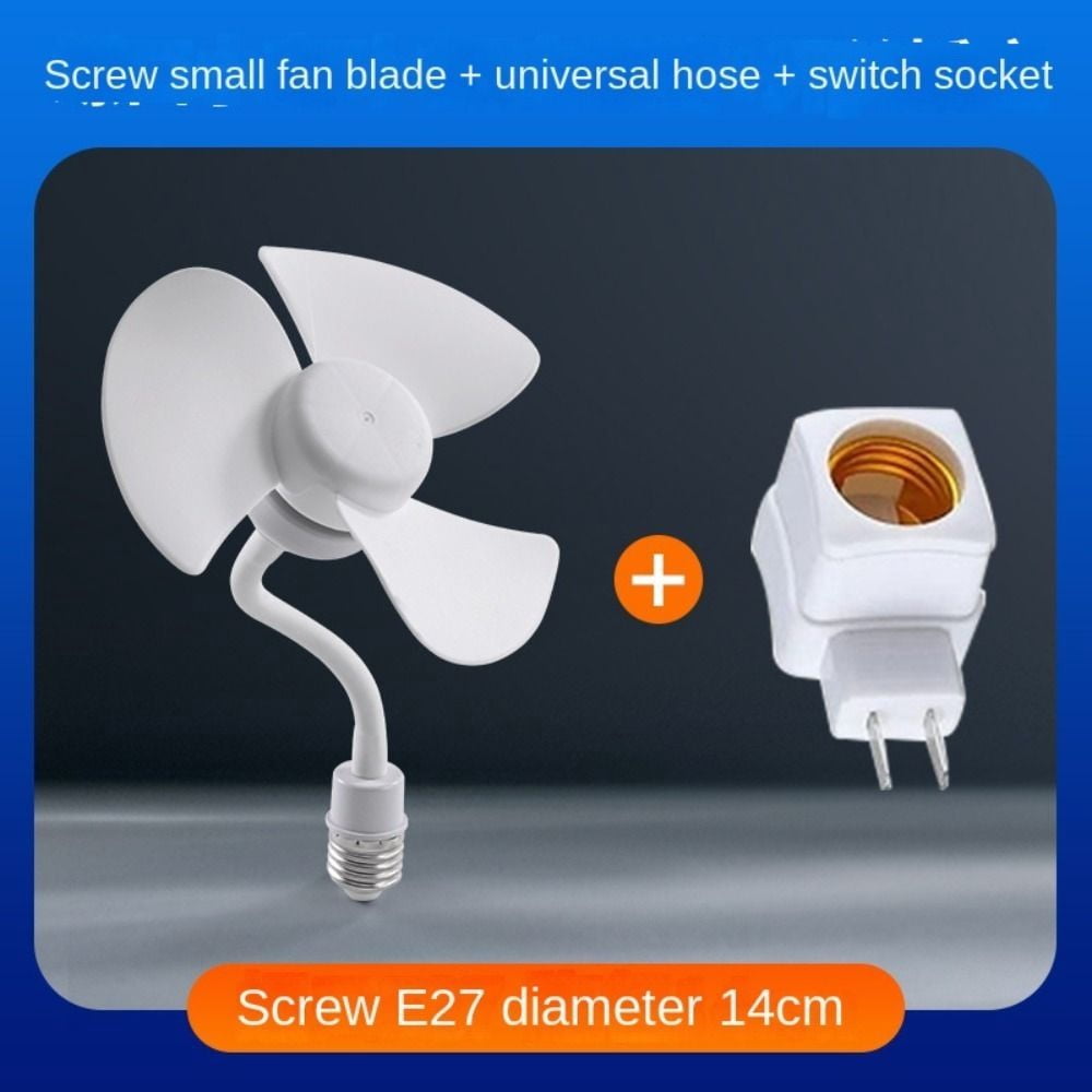Sockets Pin Fan E27 Plug and Play Portable Socket Small Fan Small Fan White Cooling ...