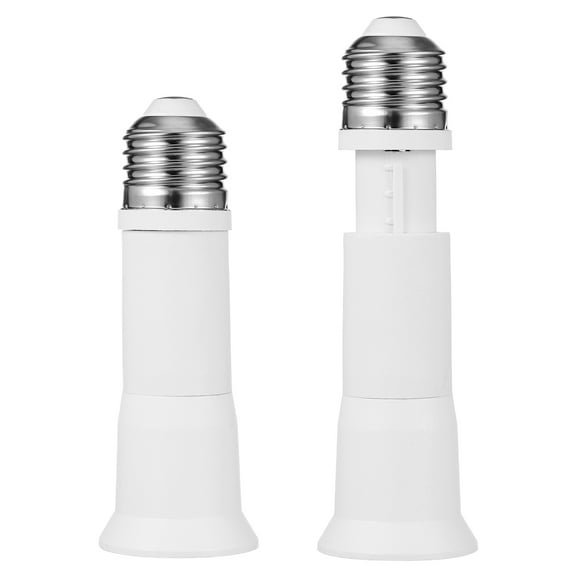 YEAHIBABY Yeahibaby E27 Light Socket Extension Rod White Metal Pc for Kitchen and Living Room 2Pcs