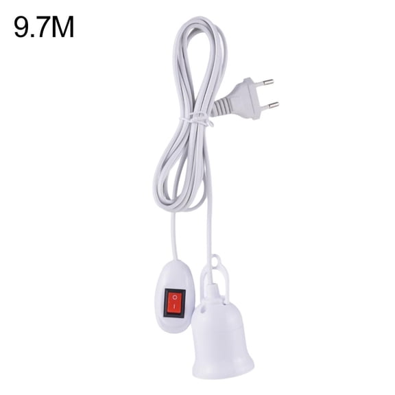 E27 Screw Lamp Holder with Wire and On/Off Switch, 32ft Universal Pendant Light Cord for Home Decor, Chandeliers, Table Lamps