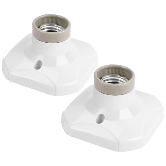 E27 Screw Light Bulb Socket Holder 4Pcs, E27 Lamp Holder Base Square Socket Converter without Cable, for Edison Screws Wall Sockets, DIY Energy Saving Lamps, Ceiling Light Fitting, AC220-250V