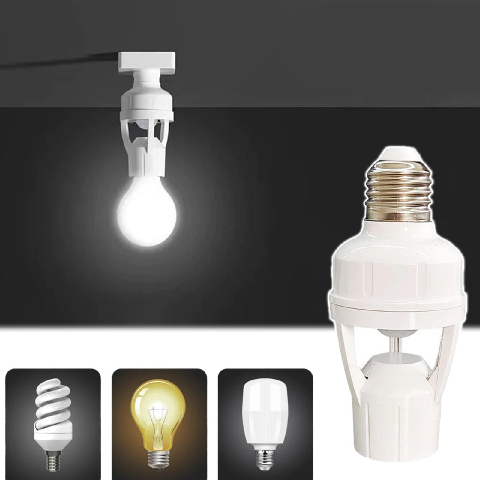 E27 Sensor Lights Socket, Infrared Sensor, Motion Activated Light Bulb
