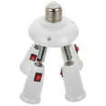 E27 Splitter Socket Adapter 4 In 1 E27 Light Bulb Holder Base Splitter