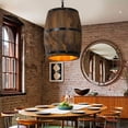 thumbnail image 1 of E27 Wood Barrel Shaped Pendant Bar Cafe Light Retro Hanging Light Ceiling Lamp, 1 of 17