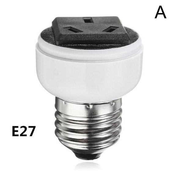 E27/b22/e14 Abs Us/eu Plug Connector Accessories Bulb Holder Lighting Fixture Bulb Base Screw Adapter White Lamp Socket