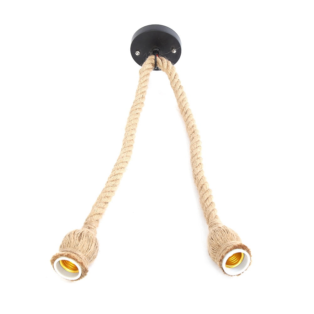 E27 lamp holder 1m hemp rope rope power cord DIY pendant decorative ...