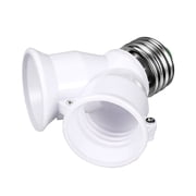 Uxcell E27 to Dual E27 Adapter LED Light Socket E27 to 2 E27 Converter Bulb Base Splitter Lamp Holder