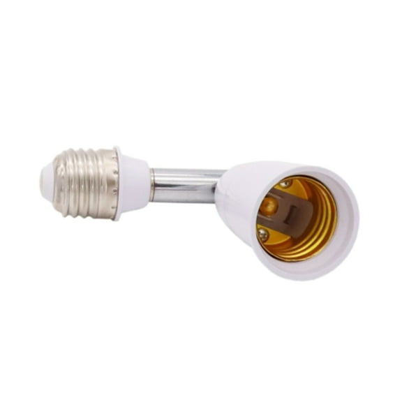 E27 to E27 180 Degree Bendable Light Bulb Socket Extender Adjustable Socket Converter for LED, Incandescent, Fan, and Camera
