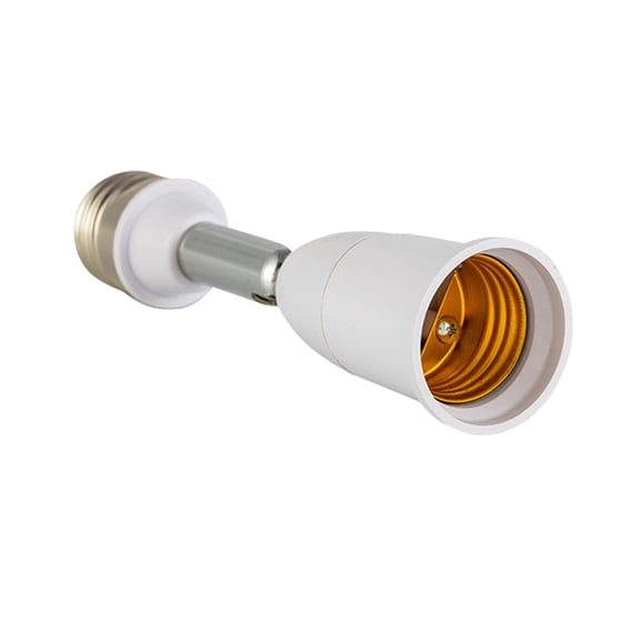 E26/E27 to E26/E27 Socket Extender 180 Degree Bendable Light Fixture Adapter for LED, Incandescent, Fan, and Camera