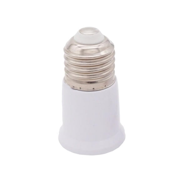 E27 to E27 Light Bulb Socket Extender Adapter Medium Base White