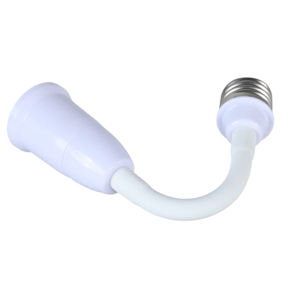 E27 to E27 Light Bulb Sockets Adapter with Flexible Goosenecks, Adjustable Extender for Home