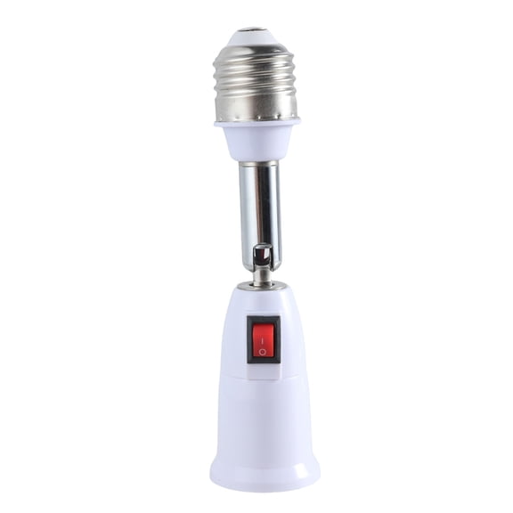 E27 to E27 Socket Extender 180 Degree Bendable Light Fixture Adapter for LED, Incandescent, Fan, and Camera