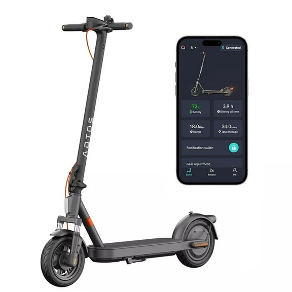 AOTOS Electric Scooter for Adults, 600W Motor, Up to 20 MPH, 28 Miles Range, 10 Pneumatic Tires, Foldable E-Scooter with Dual Brakes, Turn Signals & Smart App