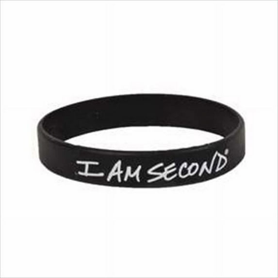 E3 Resources 10575X Bracelet I Am Second Wristband Black White
