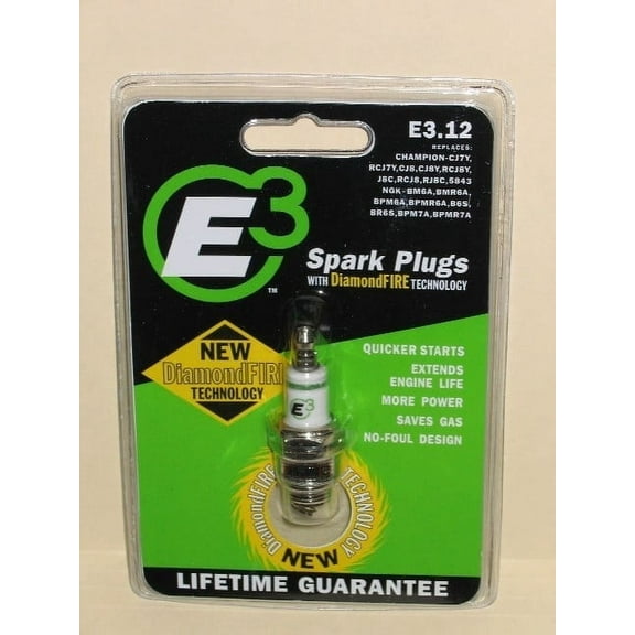 E3 Spark Plugs E3.12 Premium Lawn and Garden Spark Plug with DiamondFIRE Technology