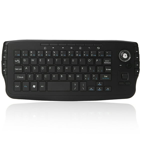 E30 2.4GHz Wireless Keyboard With Trackball Mouse Scroll Wheel Remote Control For  TV BOX  PC Notebook Silver